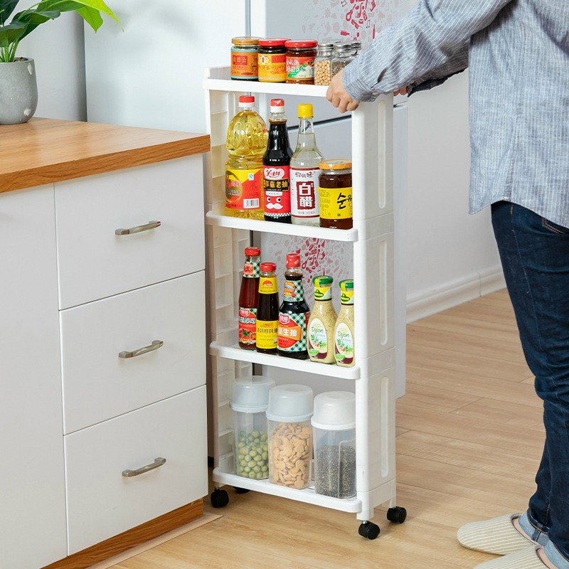 Kệ đa năng, kệ nhà tắm, kệ bếp 4 tầng có bánh xe