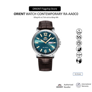 Đồng hồ cơ nam Orient Watch Contemporary RA-AA0C06E19B máy lộ cơ automatic mặt kính cường lực dây da đeo tay chính hãng