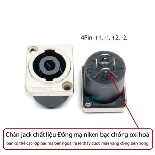 Ổ Cắm Rắc Loa Neutrik (speakon female) giá 1 cái, jack loa âm neutrik. J-SPF
