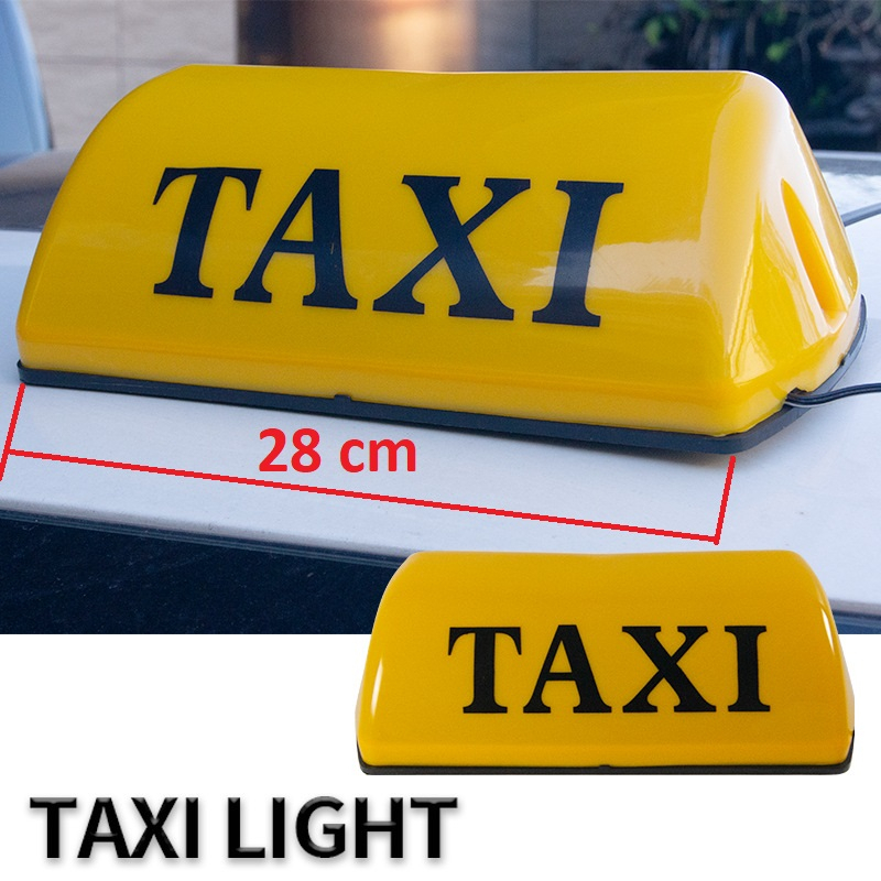 Mào TAXI  màu vàng có đèn, đế nam châm