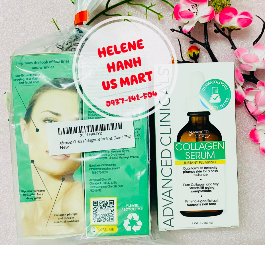 Tinh chất chống lão hoá da Advanced Clinicals Collagen Serum 52ml USA