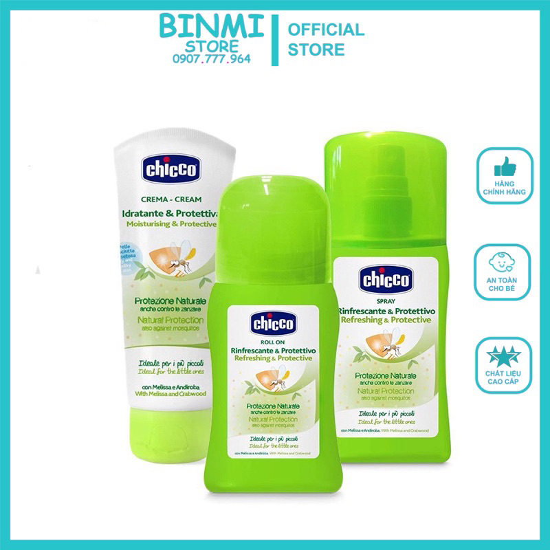 Kem đa năng Chicco và Xịt đa năng Chicco cho bé - chống muỗi và côn trùng đôt