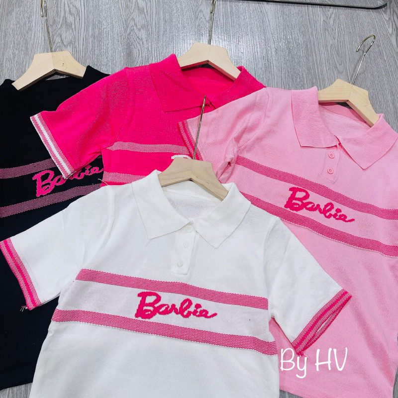 Áo polo áo len cổ bẻ in chữ BBie B80