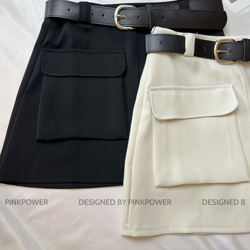 Chân váy nữ,chân váy chữ A túi hộp vải jeans giúp tôn dáng,trẻ trung năng động PINKPOWER | BigBuy360 - bigbuy360.vn