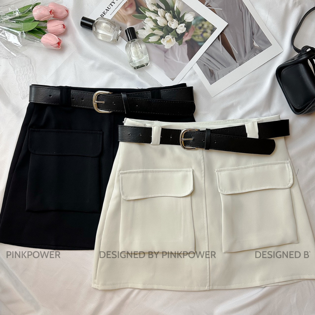 Chân váy nữ,chân váy chữ A túi hộp vải jeans giúp tôn dáng,trẻ trung năng động PINKPOWER | BigBuy360 - bigbuy360.vn