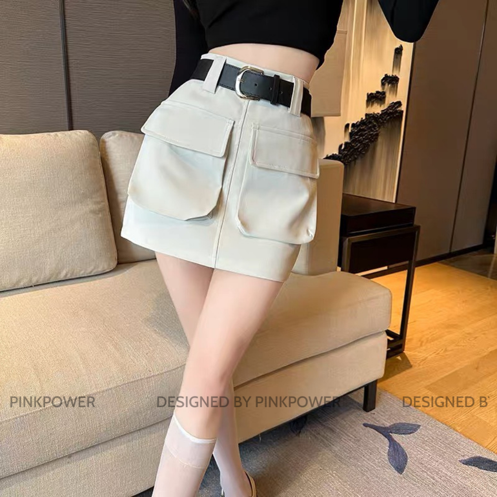 Chân váy nữ,chân váy chữ A túi hộp vải jeans giúp tôn dáng,trẻ trung năng động PINKPOWER | BigBuy360 - bigbuy360.vn