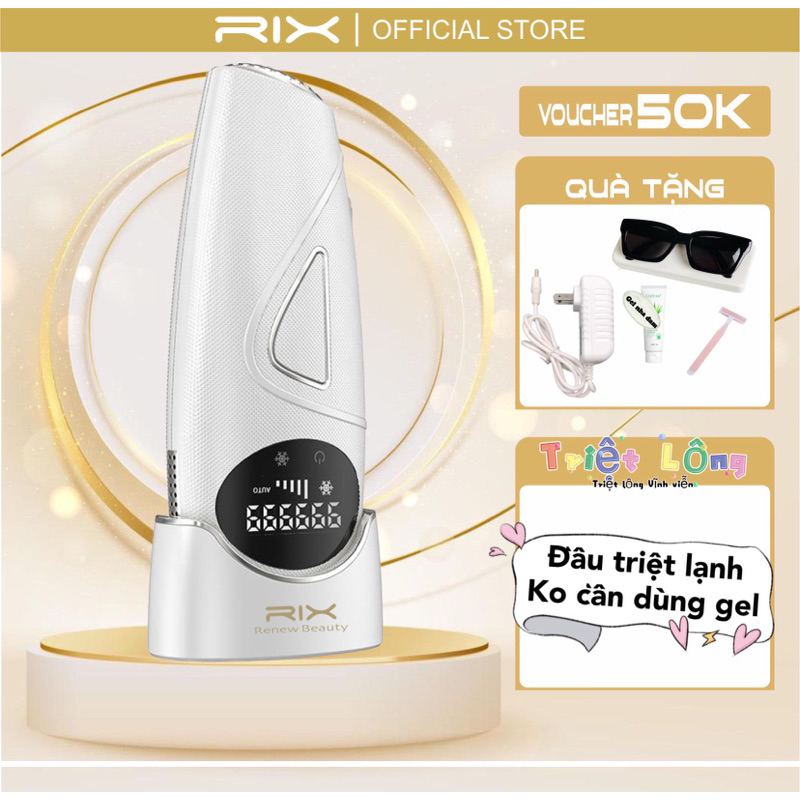 Máy triệt lông Lạnh Rix Renew Beauty triệt lông toàn thân vĩnh viễn IPL x2pro Màn Hình Cảm Ứng
