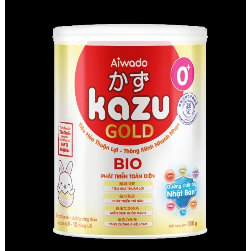 Sữa bột Aiwado Kazu Bio Gold 0+ 810g (0-12 tháng)