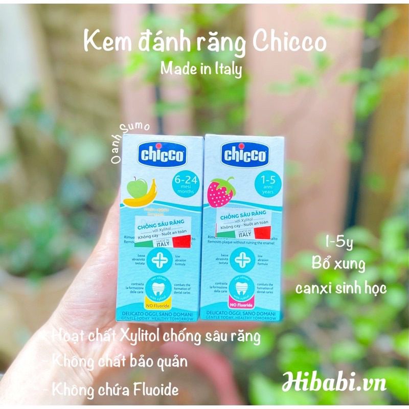 Kem đánh răng Chicco cho bé