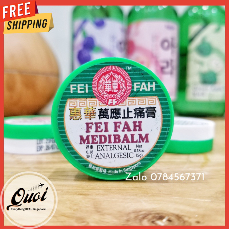 Dầu cù là Fei Fah Electric Medibalm 5g - rất thơm, hỗ trợ giảm đau nhức, căng thẳng, hủ mini