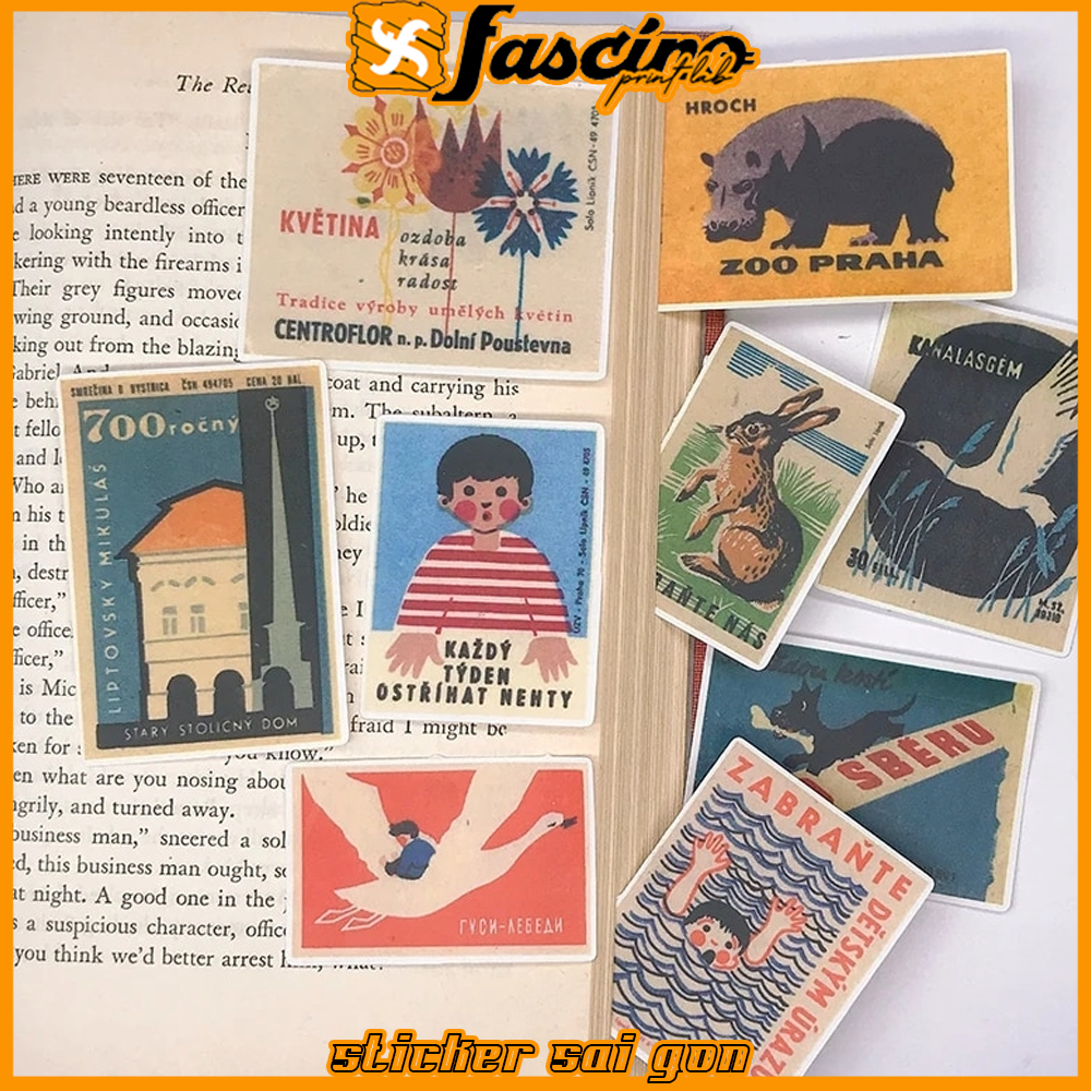 Hình dán DIY trang trí thiệp handmade, TEM CŨ màu sắc nguyên tấm sticker trang trí Scrapbook, bullet, tập vở học tập
