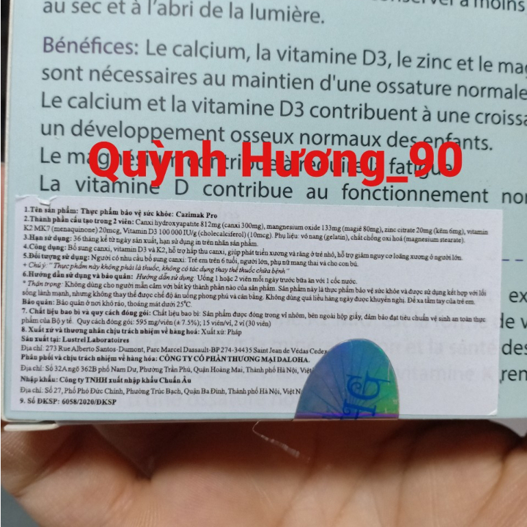 Viên uống CAZIMAK PRO hộp 30 viên giúp bổ sung canxi cho cơ thể
