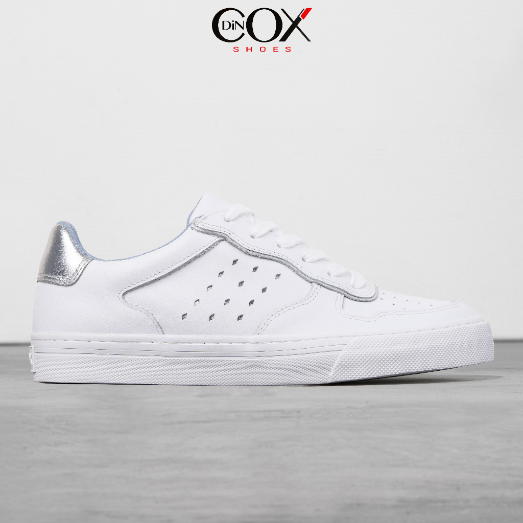 Giày Dincox Sneaker Nữ E03 White Silver