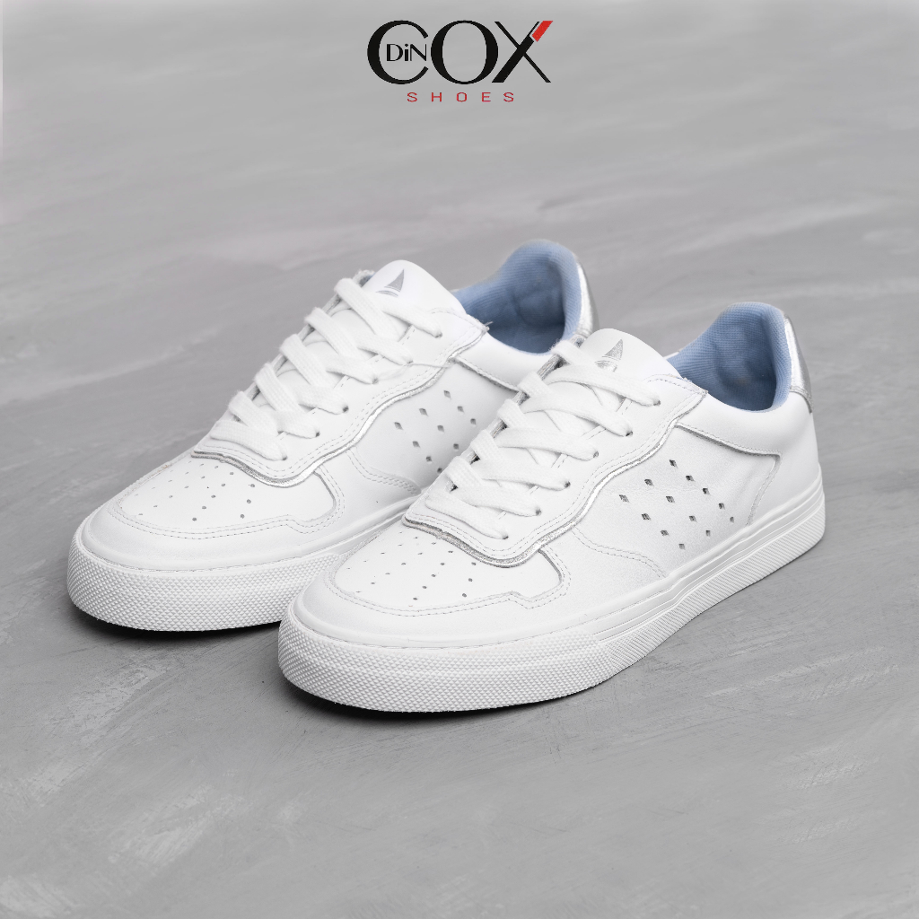 Giày Dincox Sneaker Nữ E03 White Silver