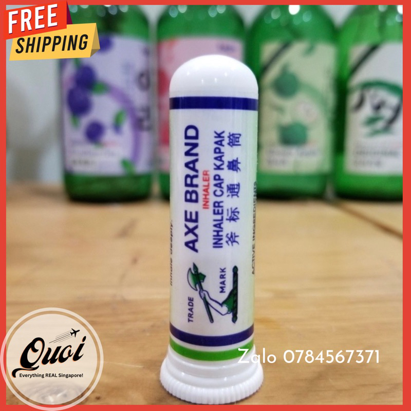 KHÔNG PHẢI HÀNG VN HAY TQ - Ống hít thông mũi cây búa Axe Brand Oil - Dầu cây búa - Dầu trắng Sing