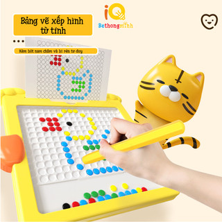 Bảng vẽ xếp hình từ tính hình con vịt kèm bút và bi cho bé rèn tư duy logic sáng tạo BeThongMinh