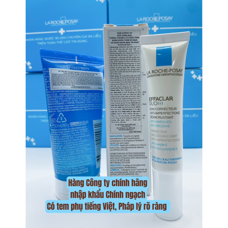 BỘ SẢN PHẨM MỤN LA ROCHE POSAY (MỤN VIÊM, MỤN ẨN, VẾT THÂM)