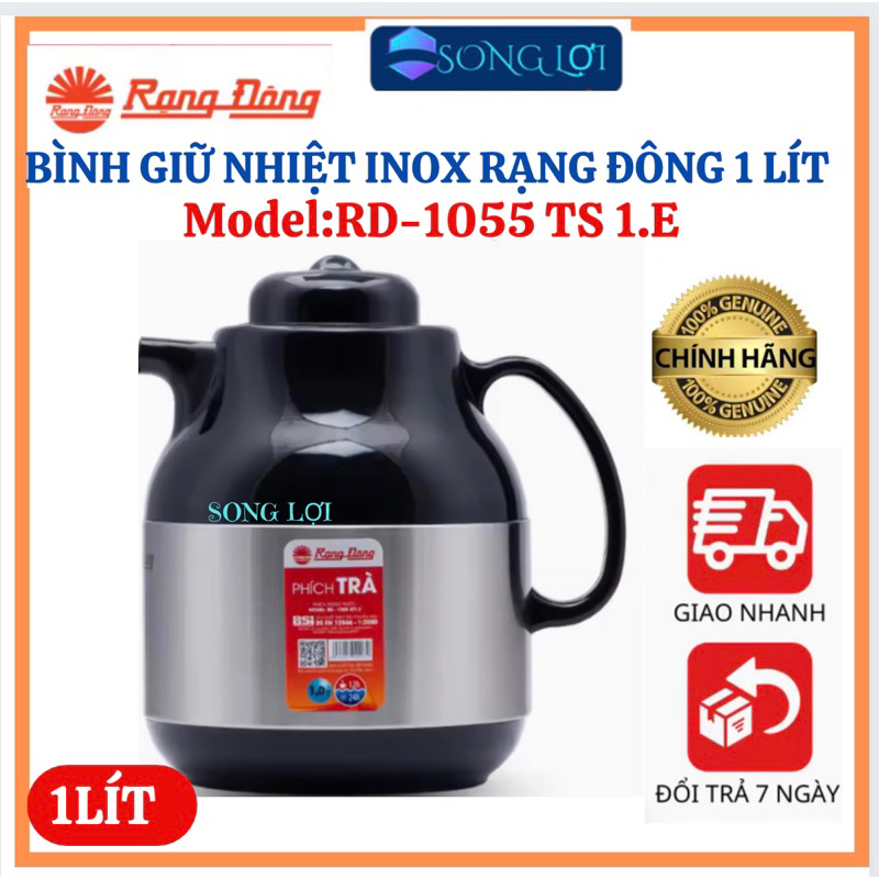 Bình Thủy Giữ Nhiệt Inox Rạng Đông RD 1055 ST1.E. 1lit.