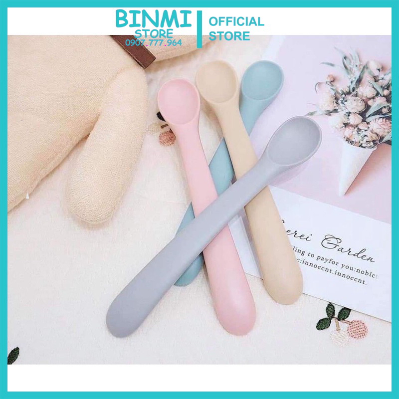 Thìa muỗng ăn dặm silicon Poled cao cấp Hàn Quốc chính hãng