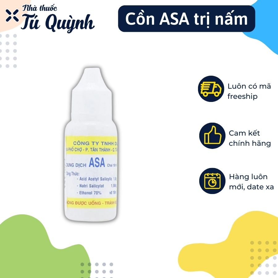 Dung dịch dùng ngoài ASA bôi da bị hắc lào, nấm da, lang ben, nấm móng - Nam Việt - chai 20ml