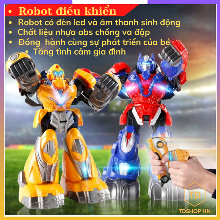 Robot đấm bốc điều khiển từ xa 2.4G cao cấp, Robot điều khiển từ xa chiến đấu có âm thanh và đèn led, rubikshop97