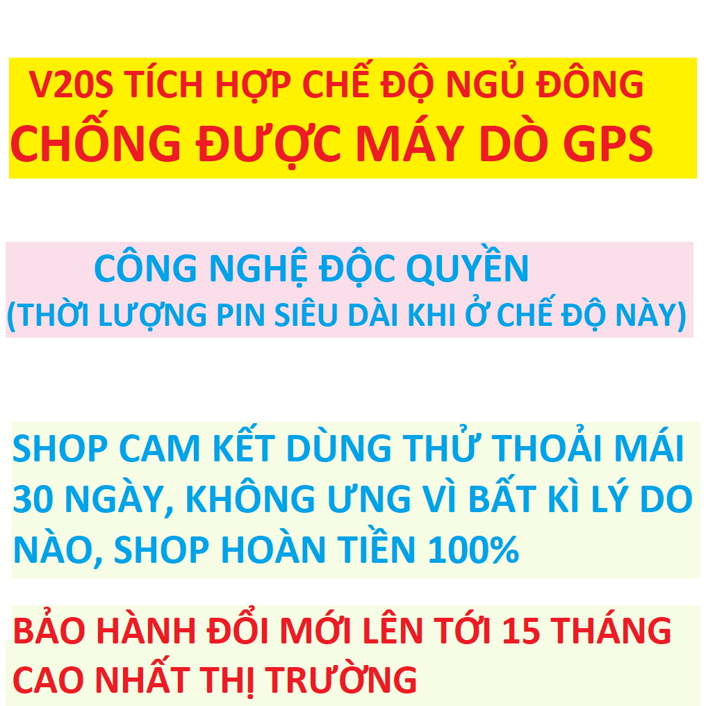Thiết bị định vị không dây ô tô, xe máy V20S, V20+ chip thế hệ mới, pin 25-45 ngày, chính xác cực cao | BigBuy360 - bigbuy360.vn