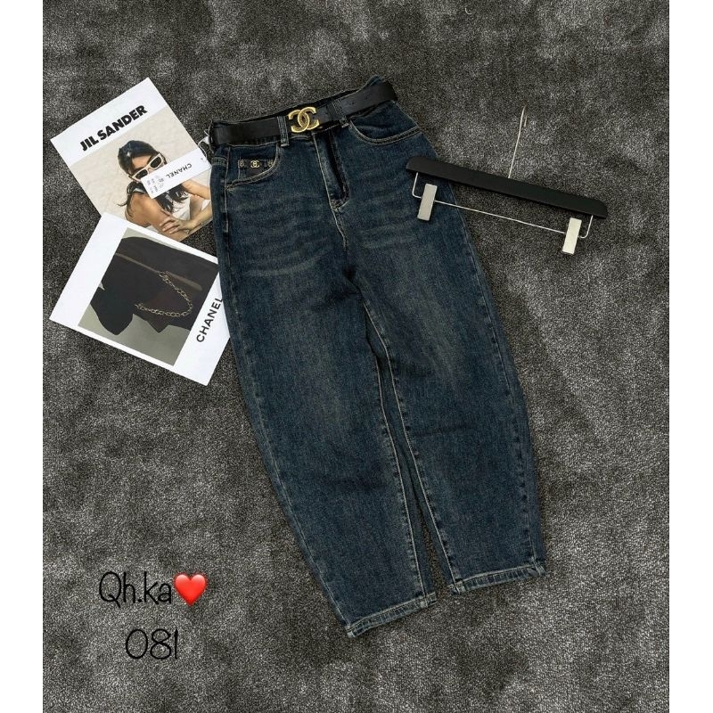 Quần baggy tag da chữ x kèm đai hàng QCL1