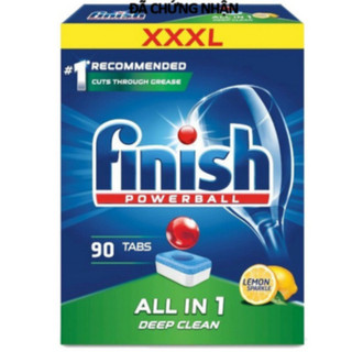 Viên rửa chén Finish 90 viên tặng 300g muối làm mền nước cho máy rửa chén