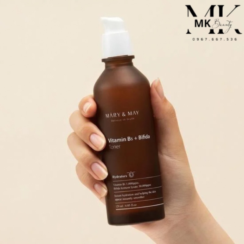 TONER PHỤC HỒI ,DƯỠNG TRẮNG MARY&MAY VITAMIN B5 +BIFIDA