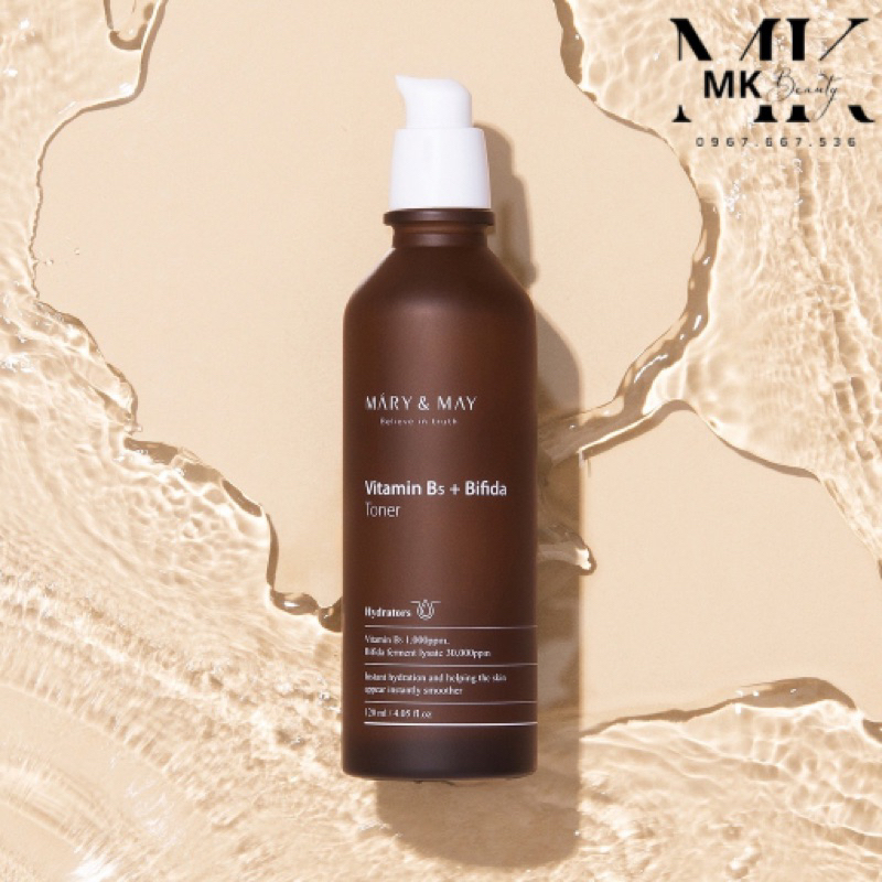 TONER PHỤC HỒI ,DƯỠNG TRẮNG MARY&MAY VITAMIN B5 +BIFIDA