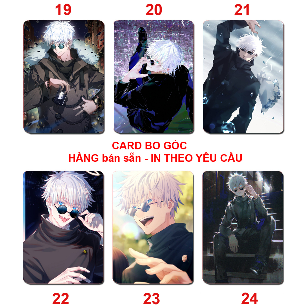 Card bo góc anime Jujutsu Kairen nhân vật Gojou Satoru