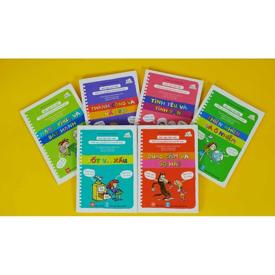 Sách thiếu nhi - Bữa tiệc Triết học - Triết học ứng dụng cho mọi lứa tuổi (Combo 6 chủ đề)