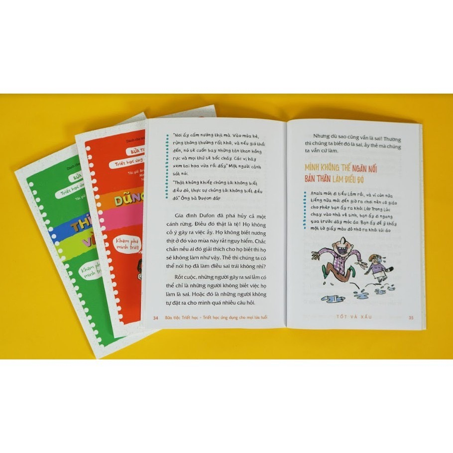 Sách thiếu nhi - Bữa tiệc Triết học - Triết học ứng dụng cho mọi lứa tuổi (Combo 6 chủ đề)