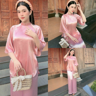 Đồ lam đi chùa #bộ oganza nhật cao cấp# quần áo nữ cao cấp