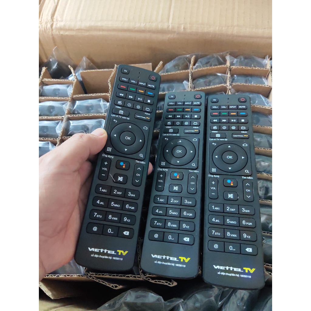 Điều Khiển Đầu Thu Truyền Hình Viettel Giọng Nói-Remote Smartbox Viettel TV Micro Box 4k