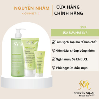 Sữa rửa mặt svr sebiaclear gel moussant cho da dầu mụn & da nhạy cảm pháp