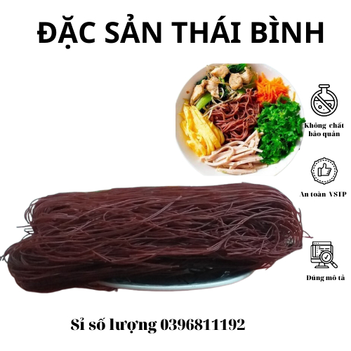 Bún gạo lứt huyết rồng Thanh Hương nguyên chất truyền thống đặc sản Cao Bằng thực phẩm chay cao cấp gói 500g