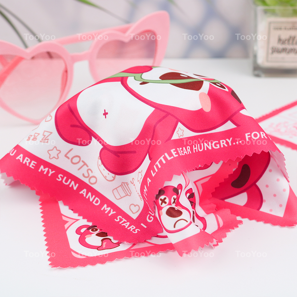 Khăn lau kính Gấu dâu Lotso dễ thương cute TooYoo BK00472