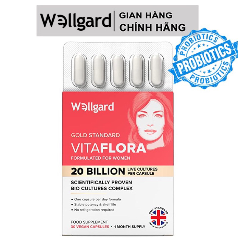 Vitaflora Wellgard men vi sinh 20 tỷ lợi khuẩn