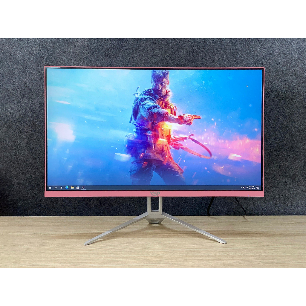 Màn hình 24 inch VSP V2408S tràn viền Hồng (Full HD, IPS, 75HZ) BH 24 Tháng Chính Hãng