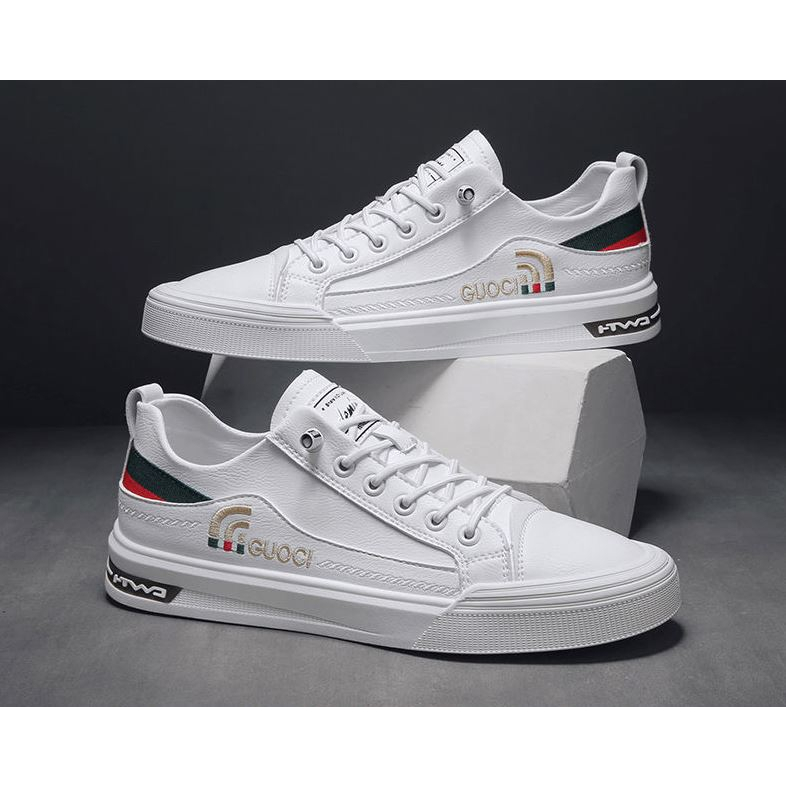 Giày sneaker thể thao da nam cao cấp D119, phong cách trẻ trung năng động, đế cao su non đi cực êm