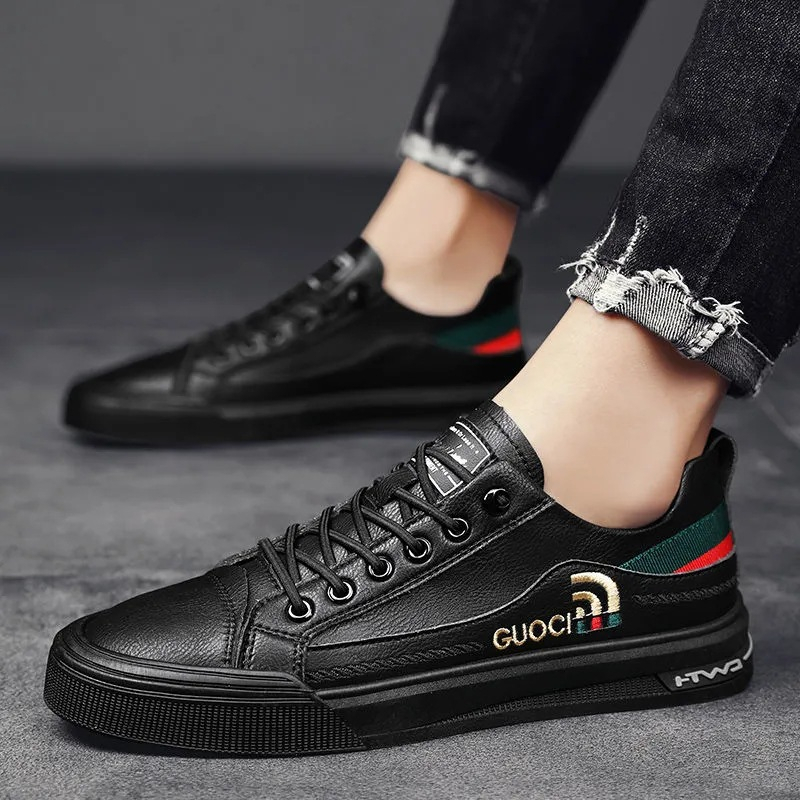 Giày sneaker thể thao da nam cao cấp D119, phong cách trẻ trung năng động, đế cao su non đi cực êm