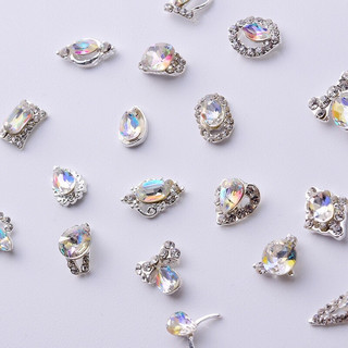 Charm đá trắng bạc-charm nail