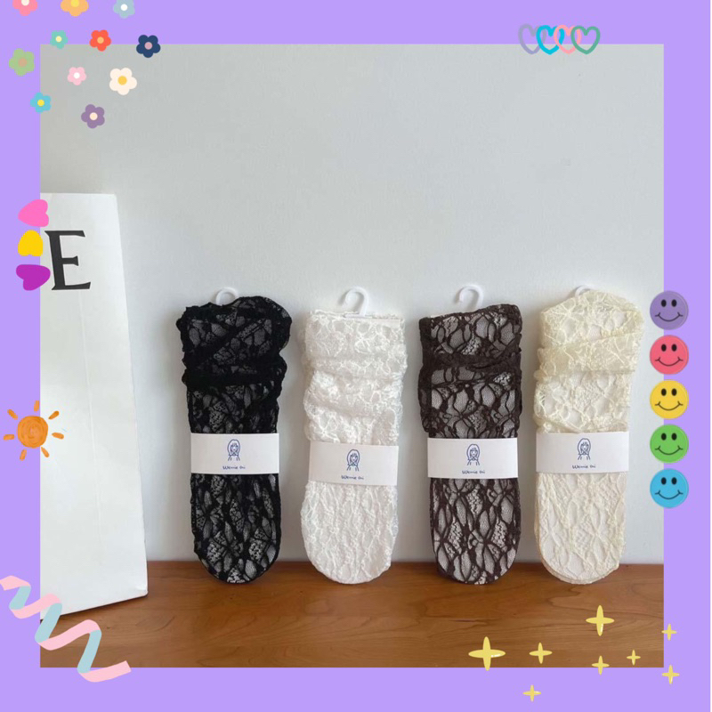 Vớ ren mỏng hoạ phong cách LOLITA 👗