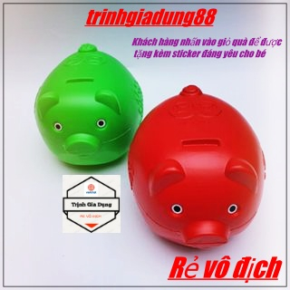 Lợn nhựa tiết kiệm tiền cho bé 3 size Việt Nhật. ống heo ngộ nghĩnh đáng yêu