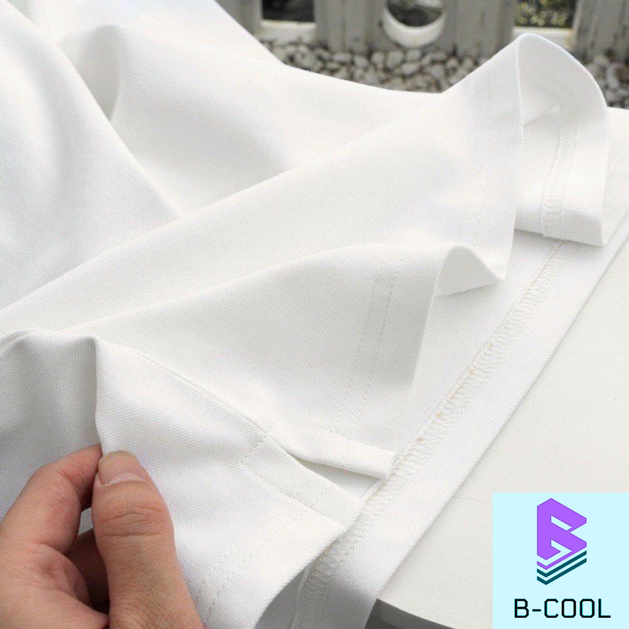 Áo Polo Thun Nam Trắng Phối Vai Có Cổ Ngắn Tay Chất Liệu Cá Sấu Cotton Mát Mẻ Co Giãn Tốt Thấm Hút Mồ Hôi B-Cool B01-B02