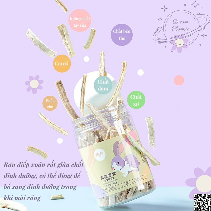 Rau diếp xoăn tự nhiên Yee mài răng, làm đẹp da và lông cho hamster, thỏ, bọ, chinchilla,...