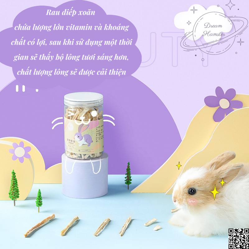 Rau diếp xoăn tự nhiên Yee mài răng, làm đẹp da và lông cho hamster, thỏ, bọ, chinchilla,...