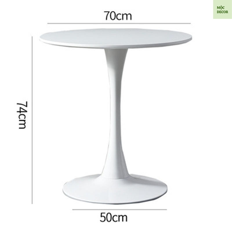 Bàn tròn tulip decor chụp ảnh, bàn cafe ban công, bàn trà phòng khách - Mộc Decor