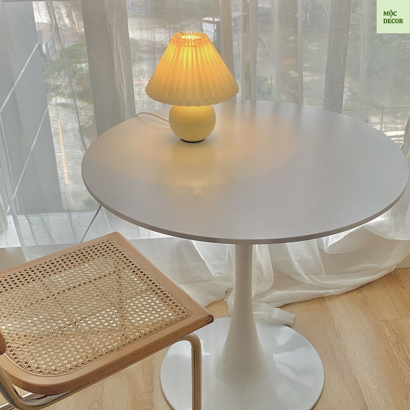 Bàn tròn tulip decor chụp ảnh, bàn cafe ban công, bàn trà phòng khách - Mộc Decor